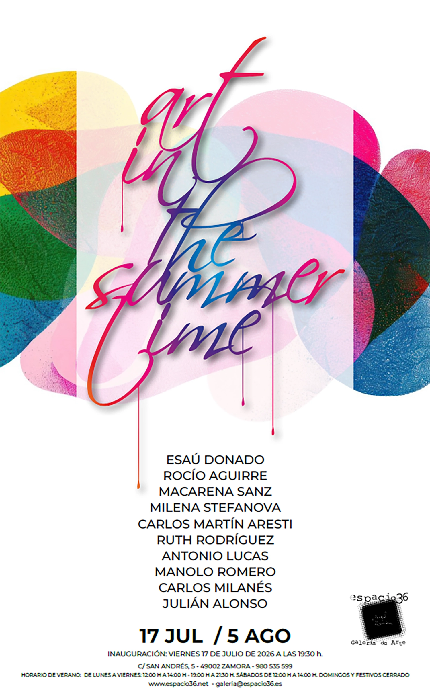 Cartel expositivo de ART IN THE SUMMER TIME 2026