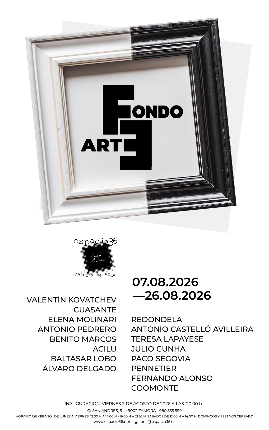 Cartel expositivo de FONDO ARTE